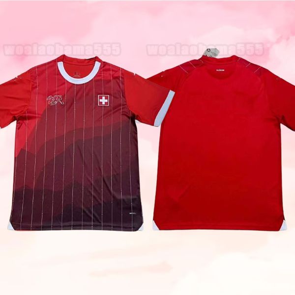 2023 Switzerland Soccer Jersey Equipo Nacional 23 24 Swiss Vargas Akanji Xhaha Elvedi Embolo Shaqiri Camisa de fútbol