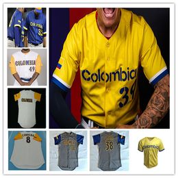 2023 Team Colombia Baseball Jersey Oscar Mercado Julio Teheran Gio Urshela Donovan Solano Pedro Garcia Rio Gomez Jorge Alfaro Nabil Crismatt Harold Ramirez Sanchez