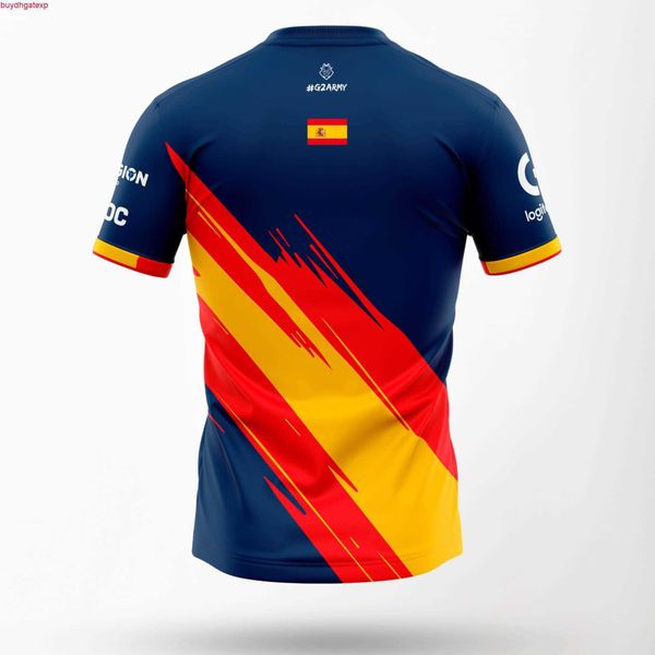 Equipo 2023 Equipo de deportes deportivos y mujeres nuevas series G2 Spain National Jersey Camiseta G2 Legendary League Uniform