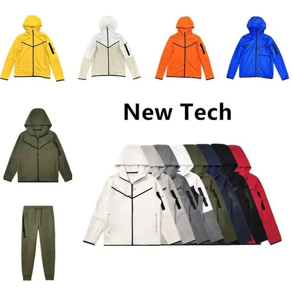 2023 Tech Sweats à capuche Nouvelle couleur Sportswear Full Zip Pantalon Survêtement Ensemble Techs Fleeces Techfleeces Pantalons de sport Hommes Designer Vestes Space Cotton