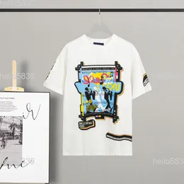 2023 Tees Mens Designers T Shirt Man Dames T-shirts met letters afdrukken Korte mouwen Zomeroverhemden Men losse T-stukken Aziatische maat S-XXXL H024