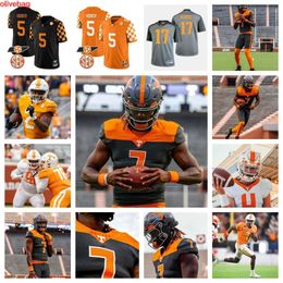 Maillot de football des volontaires du Tennessee 2023 99 Kurott Garland 65 Camron Douglas 1 Gabe Jeudy-lally 21 Navy Shuler 18 Ryan Damron 19