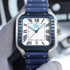 2023 THB Factory Montre 40 mm pour hommes 9015 Mouvement mécanique automatique Boîtier en acier inoxydable Support en caoutchouc perlié avancé Montre de Luxe