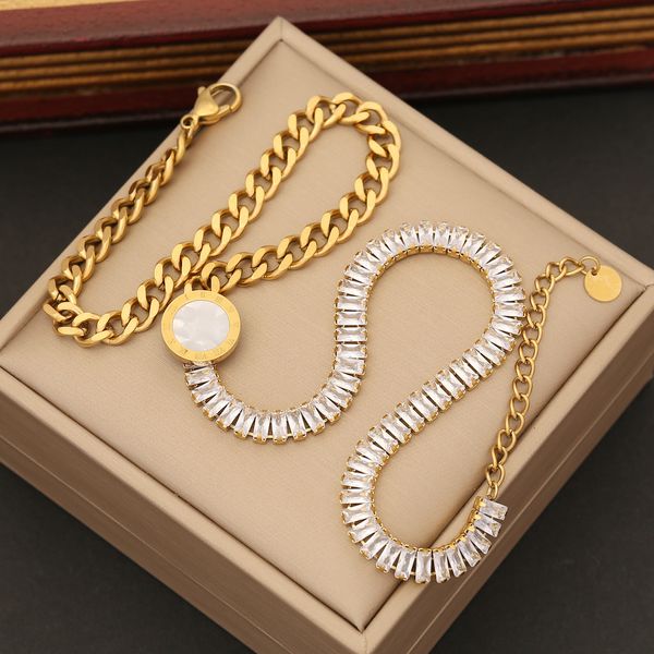 2023 El último collar de forma exquisita creado para joyería de dama Fang Trajes de joyería romana Cadena de clavícula de acero inoxidable de moda Joyería de temperamento