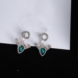 2023 De mooiste oorbellen RVS zilver groen sieraden oorbellen cadeauverkoop tijdloze oorbellen cadeau