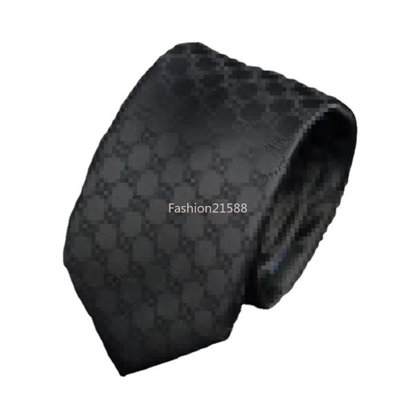 2023 Cravate Designer Cravate en soie 100% Hommes Cravates Cravate Jacquard Classique Tissé À La Main Pour Les Cravates D'affaires De Mariage Boîte Originale GS225 Cravates Cravate Noir Hommes