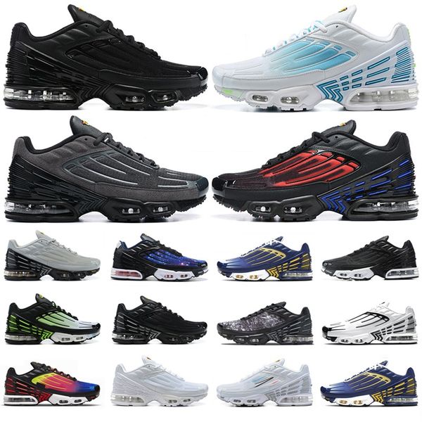 tn 3 plus tn3 tns hommes chaussures de course SpiderVerse Triple blanc noir Volt ciel bleu foncé fumée gris Hyper bleu Oreo Multi Swoosh femmes hommes baskets de sport