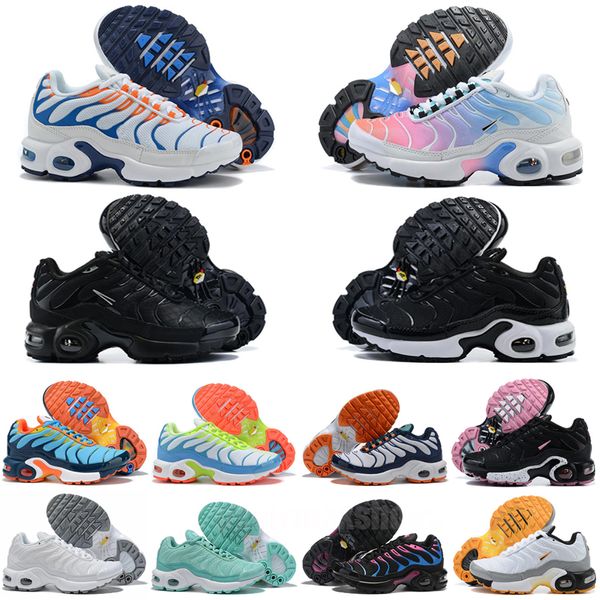 2023 TN Kids Shoe's TN Enfant Respirant Soft Sports Chaussures Garçons Filles Tns Plus Baskets Jeunes Requin Formateurs Taille 25-35