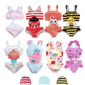 2023 peuter baby babymeisjes zwemkleding watermeloen zwempak zwemmen strand bad bikini schattige zomer uit één stuk zwemkostuum