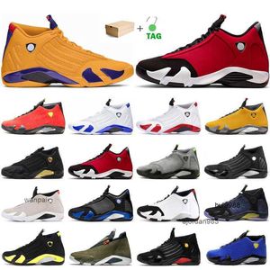 2023 Top 14s Jumpman Basketball schoenen Heren Trainers 14 University Gold Gym Red Black Toe Candy Cane Desert Sand Outdoor Sport Sneakers met Box Jordon Jordab