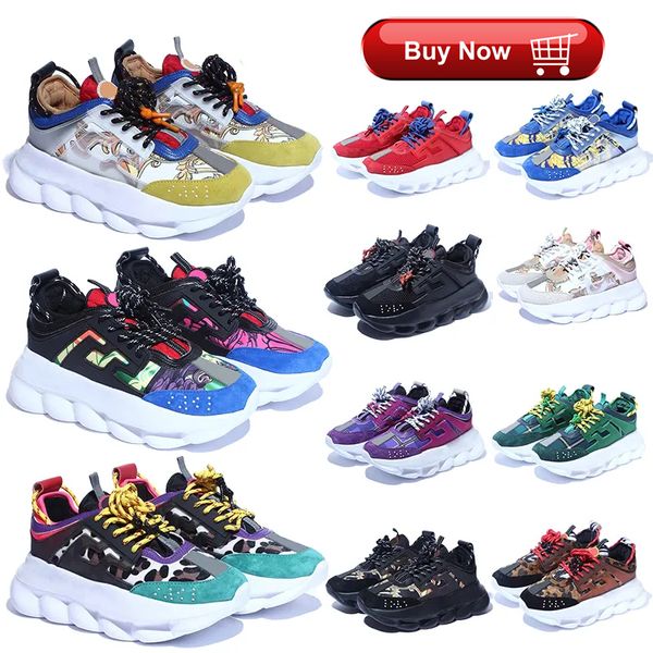 Diseñador Italia Reacción en cadena Zapatillas para correr Zapatillas reflectantes Triple Negro Blanco Multicolor Gamuza Rojo Azul Amarillo Fluo Tan Lujo Hombres Mujeres Diseñador Entrenadores