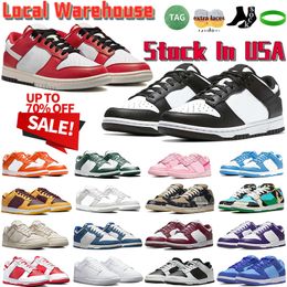 Amerikaanse kous heren basketbalschoenen lokaal magazijn lage witte zwarte Panda OG schoen ontwerper lage heren dames sneakers Triple Pink UNC Shadow Pigeon heren trainers
