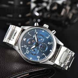 2023 Topmerk IWX Grand Pilot-serie Eeuwigdurende kalender Herenhorloge Luxe multifunctionele chronograaf Automatisch designeruurwerk Quartz-horloges Hoge kwaliteit