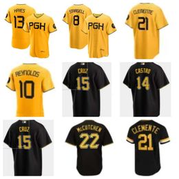 2023 Top Custom 22 Mccutchen 21 Roberto Clemente Jerseys 32 Henry Davis Starling Marte Francisco Cervelli Kent Tekue Chris Archer CHOI