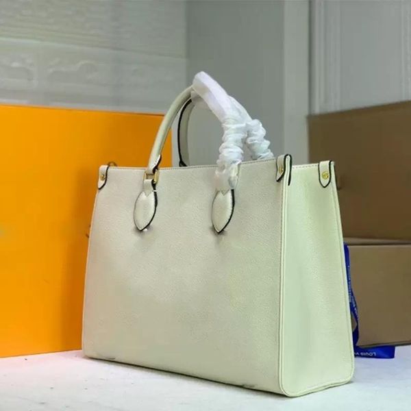 2023 Top Designer Sac Sac fourre-tout pour femmes Cuir grainé Grande capacité Sacs à provisions Lettre imprimée Logo Sac à main Portefeuilles de mode Vente en gros disponible 35x28x15cm