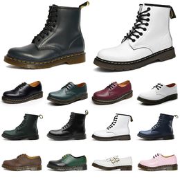 2023 Top Designer Boots Patent Leather Doc Martens Men Womens Winter Snow Booties Class Class Leather Oxford Tobles Tobles Tobillo 35-45