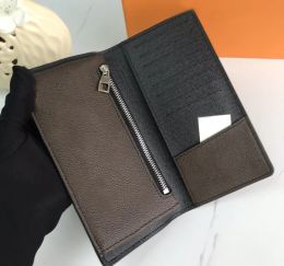 2023 TOP Designer Hommes Portefeuilles Luxe Femmes Sacs à main Fleurs Lettres Titulaires de cartes de crédit Mode masculine Long Slim Argent Pochettes avec boîte Salut