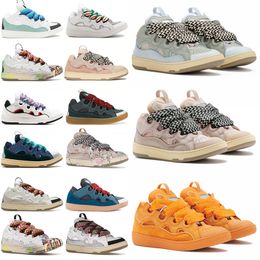 2023 Top Designer Shoes Plate-forme Chaussures pour hommes tissés Baskets à lacets Curb Stretch Cotton Low Caoutchouc Plate-forme Baskets Baskets Femmes Taille 35-46