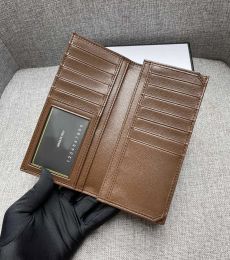 2023 Top Designer Wallets Luxurys Ophidia Monedero de hombre de alta calidad famoso estilista titular de la tarjeta larga lienzo masculino bolso de embrague delgado con letras dobles clásicas