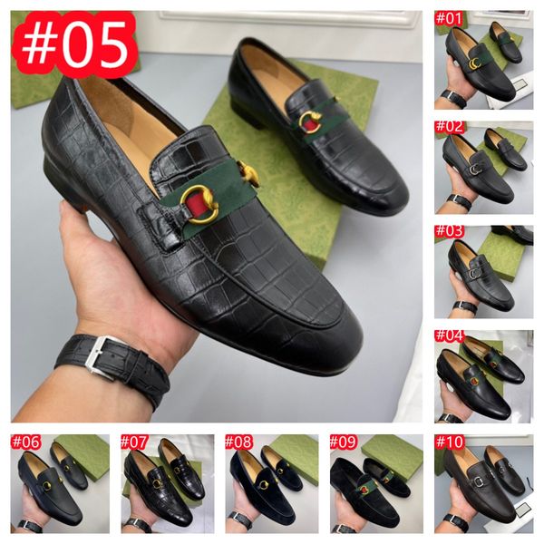 2023 Top Dress Shoes 100% authentique peau de vache boucle en métal chaussures de créateur dame en cuir lettre chaussure décontractée Mules Princetown Tiger hommes Trample Mocassins paresseux taille 38-46