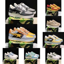 2023 Top Fashion Diseñador casual Sk8 Sta Shoes Men Mujeres CAMO NEGRO NEGRO ROSE VERDE ABC NARANJA M2 Camuflage Trainer Sports