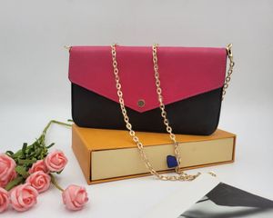 2023 TOP Fashion Designer Femmes Sacs à bandoulière de luxe Pochette Felicie Sacs à main Top Qualité Fleur Lettre Chaîne en cuir Crossbody Dames Empreinte Sacs à main