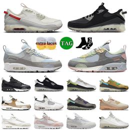 2023 Sport Loopschoenen Terrascape 90 Black Lime Ice Sail Sea Glass 90s Futura Light Bone Rotan Heren Dames Trainers Sneakers 36-45