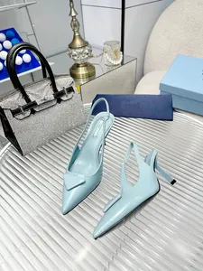 2023 bovenste hoge hakken modeschoenen ballet leer open op formele slingbacks sandalen ballet flat designer schoen loafer vrouw eur 35-41