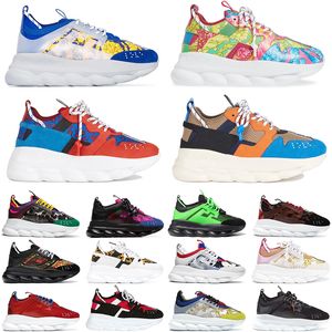 2023 Top Italia Designer Casual shoes Chain Reaction Sneakers Triple Black White multicolor Suede Height Reflective Luxury Fashion Womens Mens Designers trainers