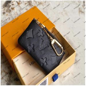 2023 Top KEY POUCH M80879 POCHETTE Monedero CLES Bolsos de diseñador EMPREINTE Cuero Mujeres Hombres Anillo Titular de la tarjeta de crédito Monedero Mini B187p