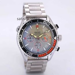 2023 Top Luxury Mens Multifonctional Timing Quartz Watch Mechanical Band 41mm Steel Blue Black Sapphire Watch Super Watch