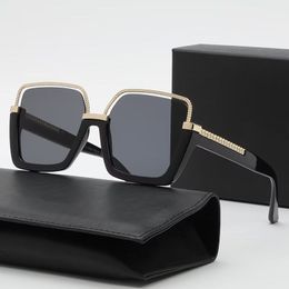 2023 Top luxe lunettes de soleil carrées polaroid lentille designer femmes Mens Goggle senior Lunettes pour femmes lunettes cadre Vintage métal lunettes de soleil avec boîte