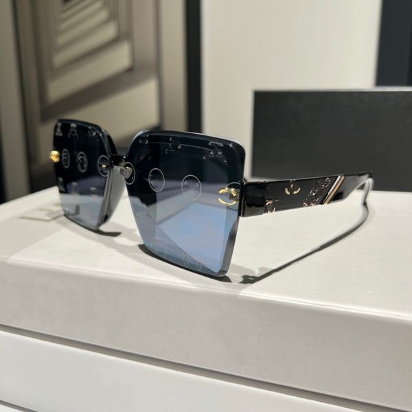 2023 Top Luxury Square Sungass Sungasses Polaroid Lens Designer Womens Mens Goggle Senior Eyewear For Women Eyeglasses Frame Vintage Metal Sun Glasses avec Box 8505