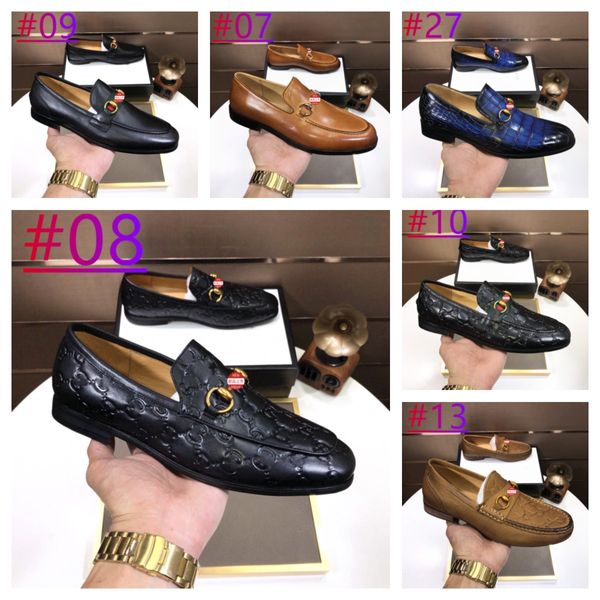 2023 Top Men Designers Mocasines Zapatos Classic Office Wedding Original Luxury Dress Shoes Summer Flats Brown Black Mocasines 38-45