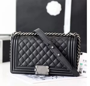 2023 Top kwaliteit JONGEN mond cover tas 25 CM vrouw mode schouder handtas lederen crossbody tassen Luxe Designer keten tassen clutch portemonnee A67086 Met doos C021