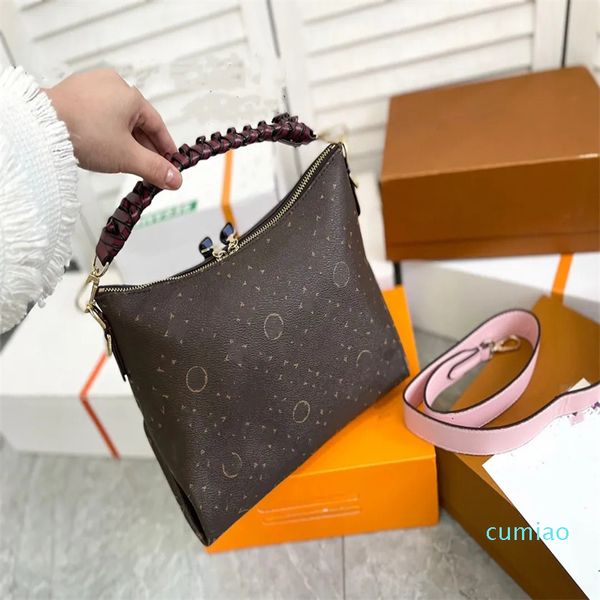 2023-Top Quality Hobo Fashion Ladies Bolsa de hombro Cadena Messenger Monogramas Bolsa de cuero Tote Shell Monedero Monedero Damas Cosméticos Messenger