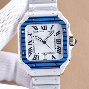 2023 Automatische mechanische horloge van topkwaliteit Square Square Skife Mirror 316 roestvrijstalen heren elegante serie, 39 mm Dial AAA Watch