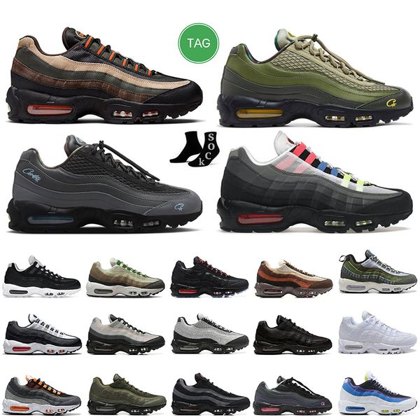 2023 Top Running Shoes 95 OG Original 95s Triple Black White Neon Dark Army Anatomy Greedy Corteizs Rules The World Pink Beam Olive Reflective Trainers Sport Sneakers