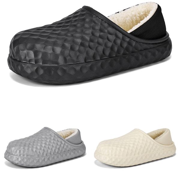 2023 Top SLRN Zapatillas de algodón para mujer Zapatillas de lana para hombre Zapatillas de imitación de felpa EVA Zapatillas de marca con clip para zapatos Chanclas de moda antideslizantes para mujer Tallas us5.5-10