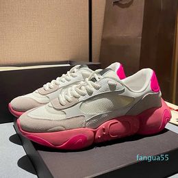 2023 Top Sportschoen Designer Heren Mode Casual Schoenen Rubberen Nagel Dikke Zool Leer Ademend Bovenwerk Herfst Loopschoenen 35-46 Dames Sneakers