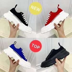 2023 Top Femmes Casual Chaussures Tread Slick Lace Up Sneaker Triple Noir Rouge Royal Pale Rose Blanc Low Platform Designer Baskets En Cuir Caoutchouc Femmes Baskets De Luxe