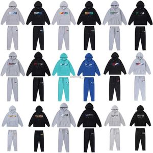 2023 TOPSCEST Quality Trapstar Tracksuits UK Hoodie Lettres London Hip-Hop Broidery Couple Men Femmes Sweater High Street Fashion Broidered Set Set Drill 7F3L