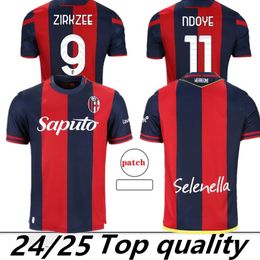 23 24 25 Bologne Mens Soccer Jerseys Posch Orsolini Dominguez Zirkzee Ferguson de Silvestri Beukema Barrow Home Red Football Shirt