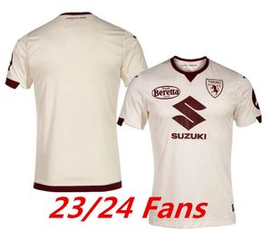 2023 Torino Soccer Jerseys Belotti Zaza Izzo Uniforme Ricci Zima T. Sanabria Lukic Pellegri Singo Seck Baselli Nkoulou I.falque 23 24 Maillot de Football Shirt 999