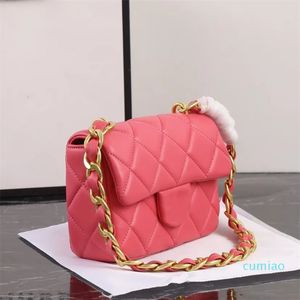 2023-Totes tassen voor dames ketting roze echt leer trendy vintage handtas cadeaus voor familie vriend mode