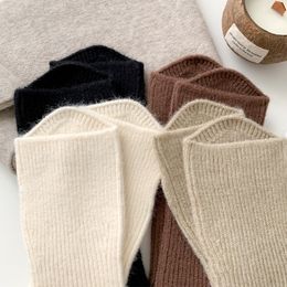 Demi-gants tricotés pour écran tactile, gants d'hiver pour dames, mignons, demi-doigts, pour étudiants, gants chauds d'écriture, 2023
