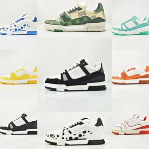 2023 Trainer Mannen en Vrouwen mode Platte Schoenen Lage Panda Gedrukt Virgil Sneakers Denim Canvas Leer Letter GAI Mannen Gekleurde Casual Sneakers met doos stof size35-45