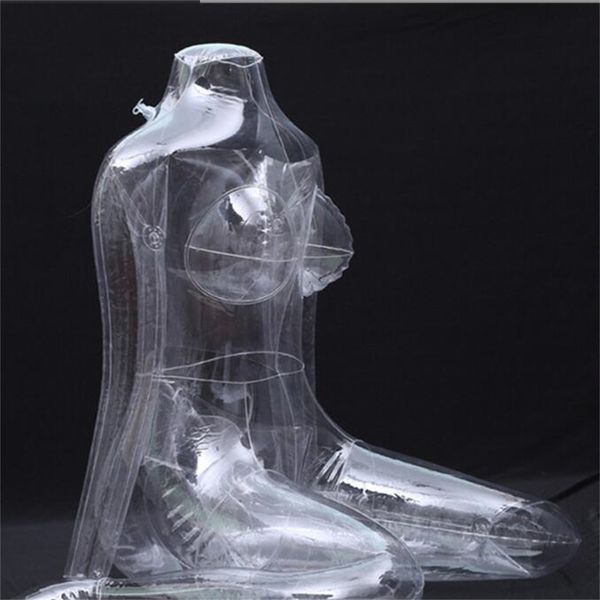 Maniquí femenino de arte inflable transparente 2023, dispositivo de nombre masculino, copa de avión de pierna M, marco de pistola, artículos sexuales para adultos E051