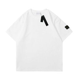 2023 Tendance T-shirt Badge Homme Et Femme Col Rond Pur Coton Lâche All Match À La Mode Demi-manches Été Loisirs Sports Solide Couleur Corps Chemise M-2XL