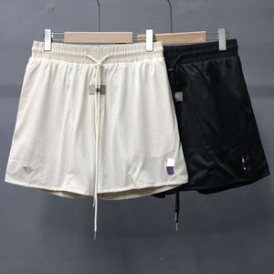 2023 Trendy High Street Sports Ademend trekkoord Mesh Eyes Long Shorts Paar 5/4 Pant Trend 68